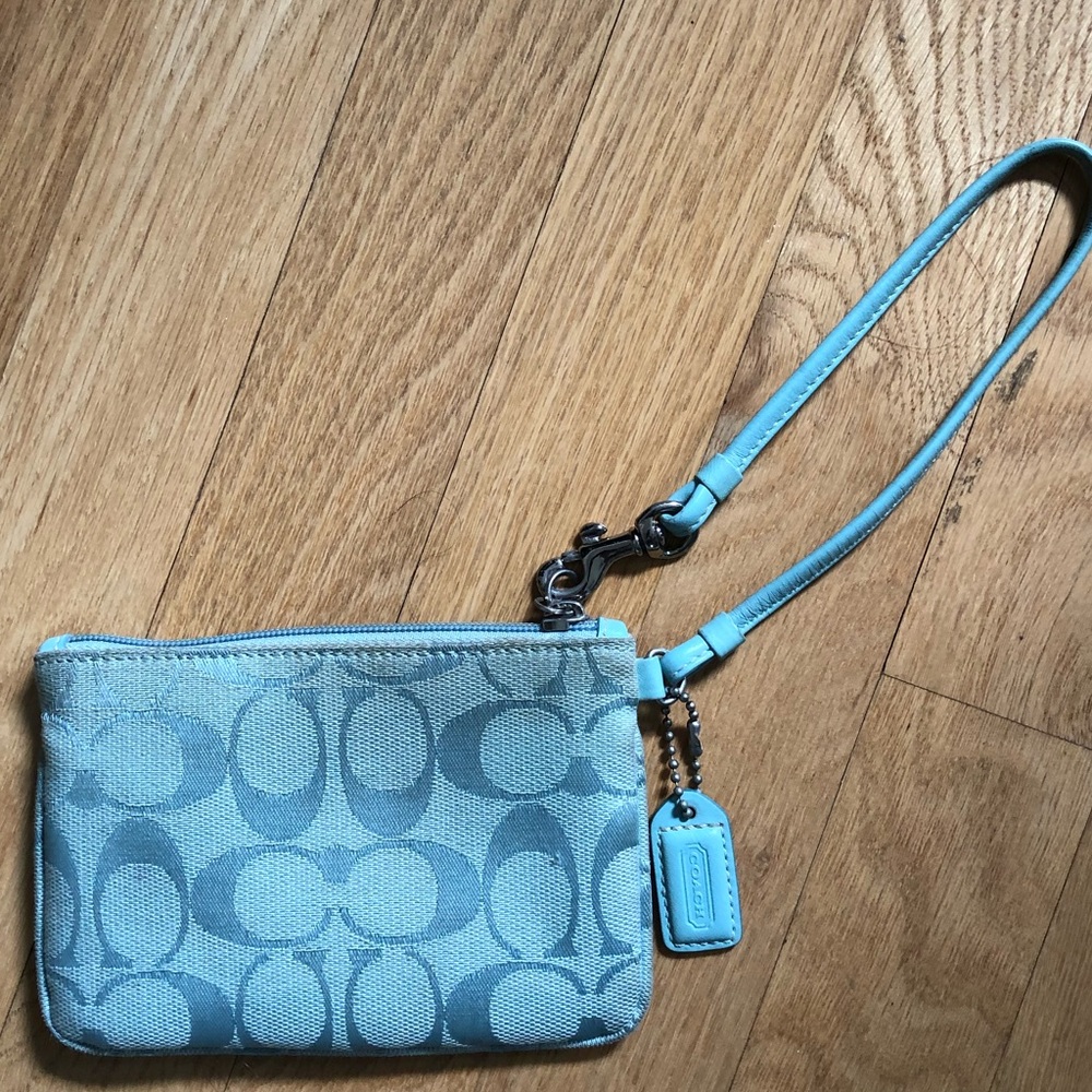 Coach monogram wristlet